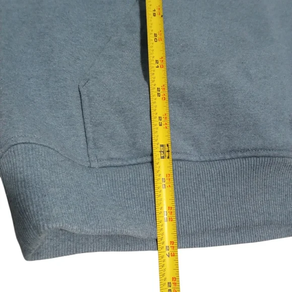 Patagonia Navy Logo Pullover Hoodie Kangaroo Pocket Casual Sweatshirt Sz Medium - Picture 5 of 7